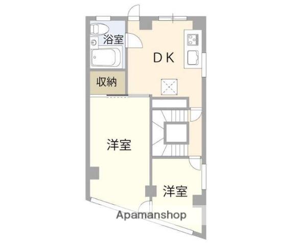 SKビル(2DK/2階)の間取り写真