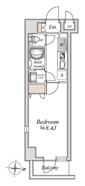 NーSTAGE上北台(1K/6階)の間取り写真