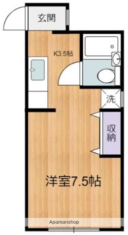 諸星荘(1K/2階)の間取り写真