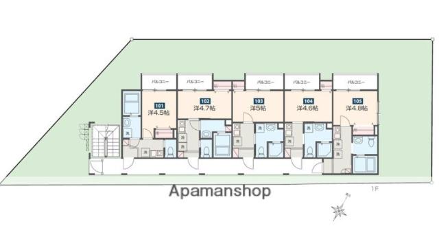 MELDIA小川(1K/2階)の間取り写真