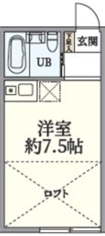 クロノス小平ノース(ワンルーム/1階)の間取り写真