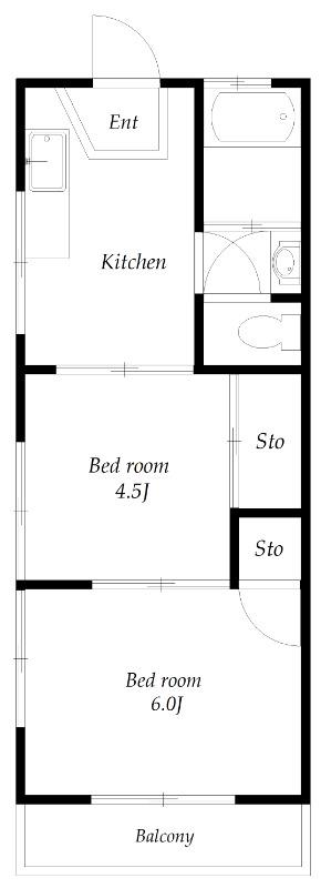 ハイツA(2K/2階)の間取り写真