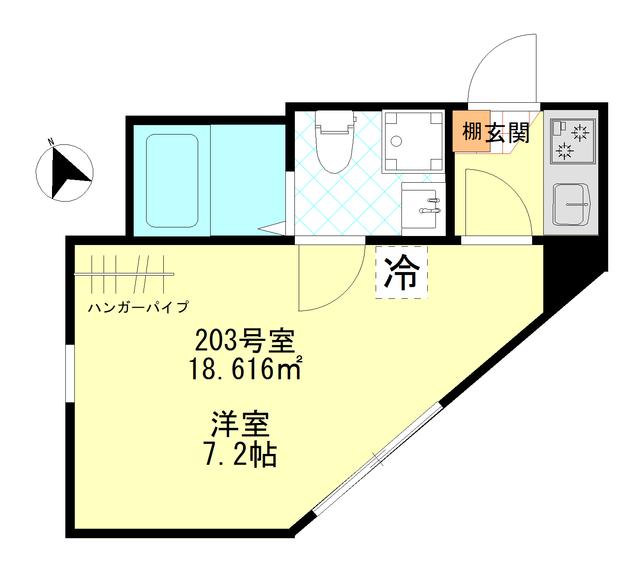 GARDENS小金井(1K/2階)の間取り写真