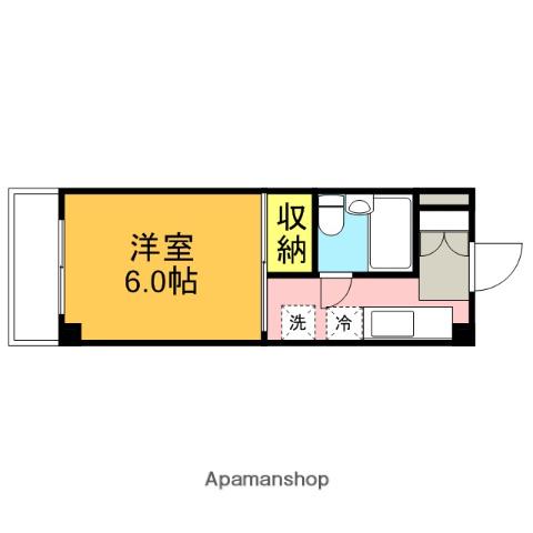 ラ・プルミエール(1K/3階)の間取り写真