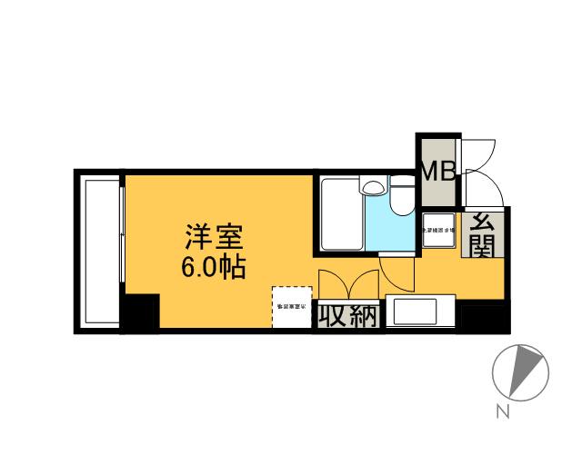 フェニックス国分寺(ワンルーム/7階)の間取り写真