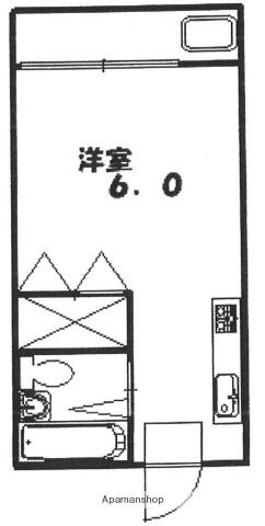 マンションスリーG(1K/2階)の間取り写真