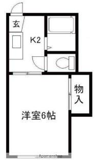 メゾンフォンテーヌC棟(1K/1階)の間取り写真