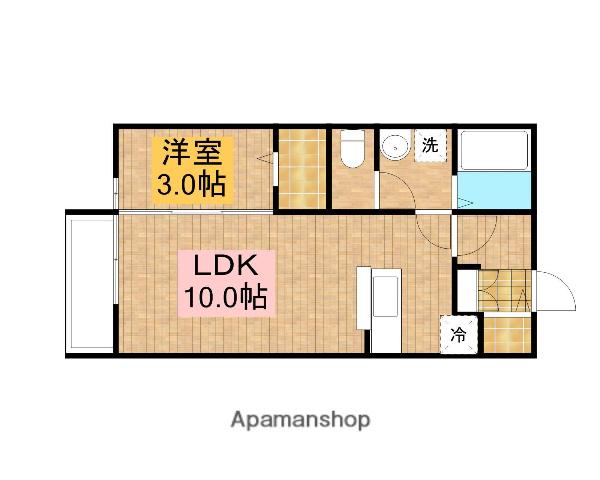 プランドール・レーブⅡ(1LDK/2階)の間取り写真