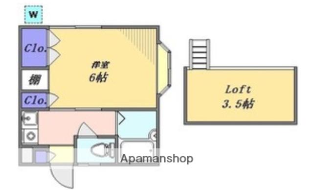 リューズハイムA棟(1K/1階)の間取り写真