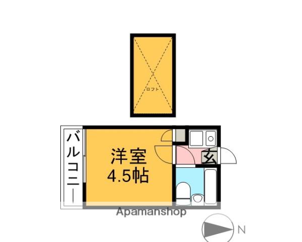 ライフピア ノース(1K/2階)の間取り写真