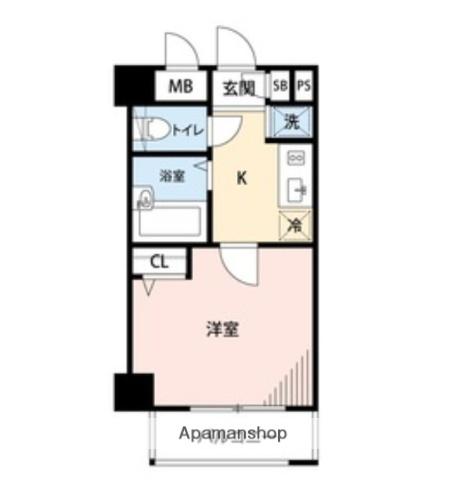 アプレシティ高円寺(1K/6階)の間取り写真