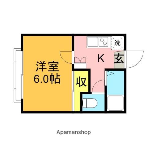 レーベンハイム(1K/1階)の間取り写真