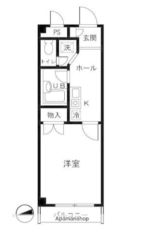 ジュネスシオン(1K/2階)の間取り写真