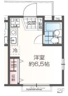 K&Yコーポ(ワンルーム/2階)の間取り写真