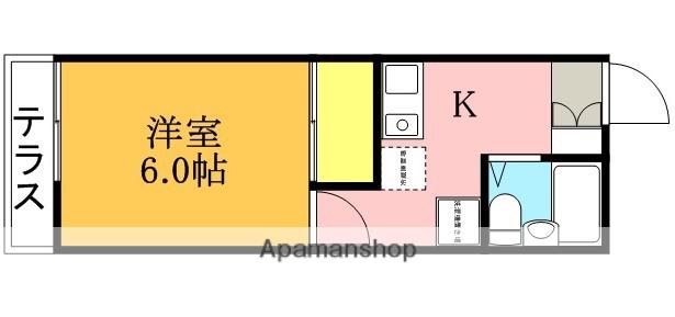 コーポセブン(1K/1階)の間取り写真