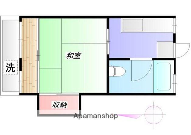 三鷹第二城山ハイツ(1K/3階)の間取り写真