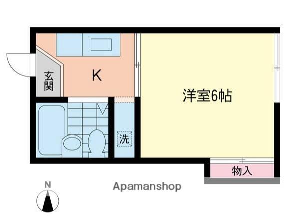 ハイムユニバース(1K/2階)の間取り写真