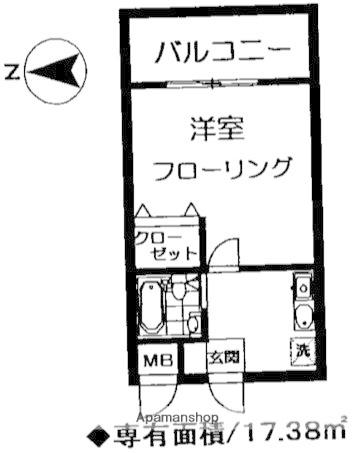 フレンド清水(1K/4階)の間取り写真