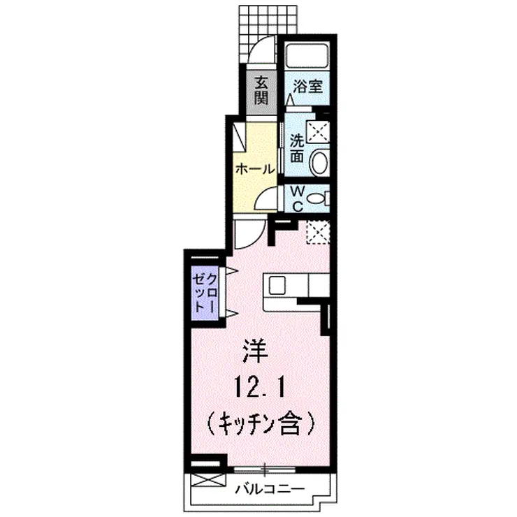 エクリューイ 1階階 間取り