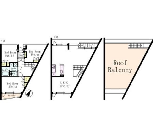 モノデコール石神井公園(3LDK/3階)の間取り写真