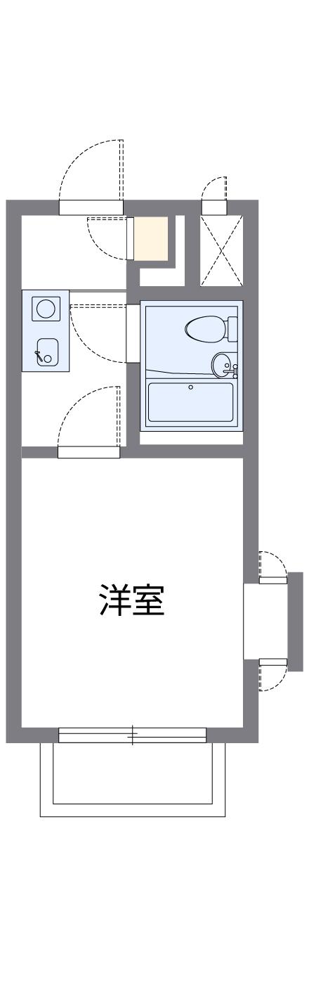 レオパレスグリーン(1K/4階)の間取り写真