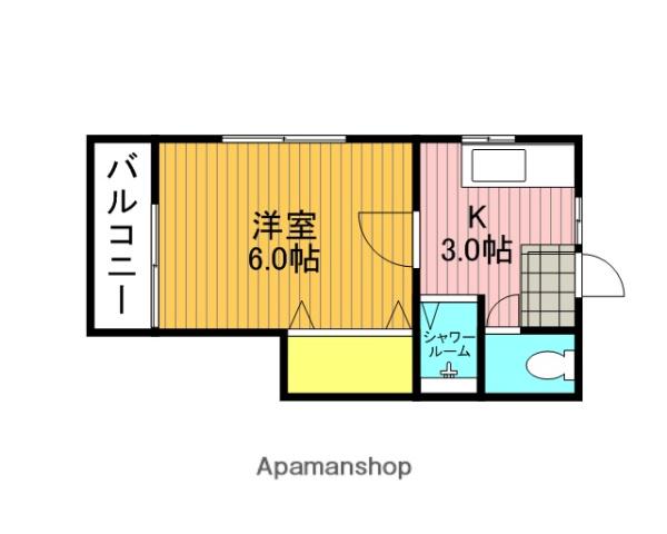グリーンコーポ(ワンルーム/1階)の間取り写真