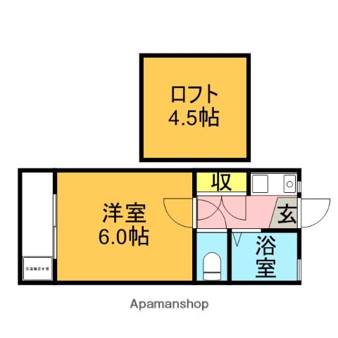 コーポ今川 6(1K/1階)の間取り写真