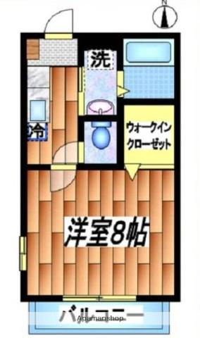 ROYAL TWICE Ⅱ(1K/2階)の間取り写真