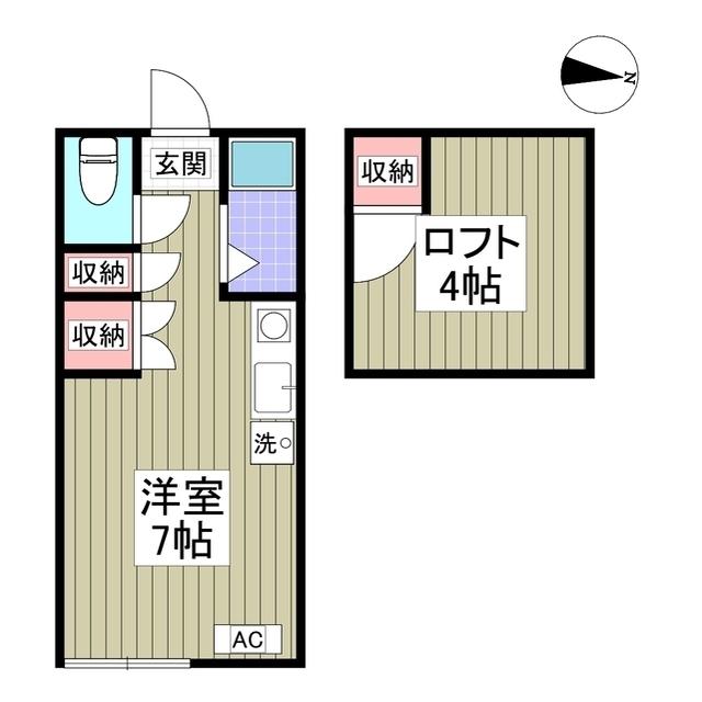 メゾンササキ(ワンルーム/1階)の間取り写真