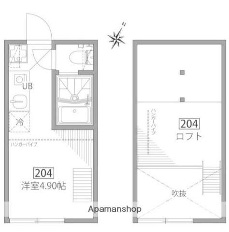 グランエッグス芦花公園(ワンルーム)の間取り写真