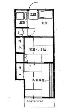 清光荘(2K/1階)の間取り写真