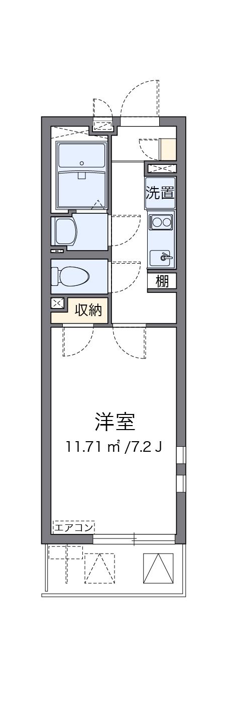 クレイノトルース Ⅴ(1K/3階)の間取り写真