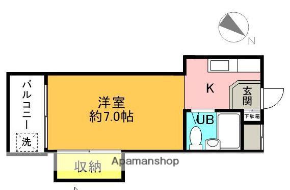 メゾン・ド・ティファニー1(1K/3階)の間取り写真