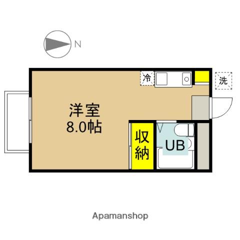 さくらコーポラス(ワンルーム/2階)の間取り写真