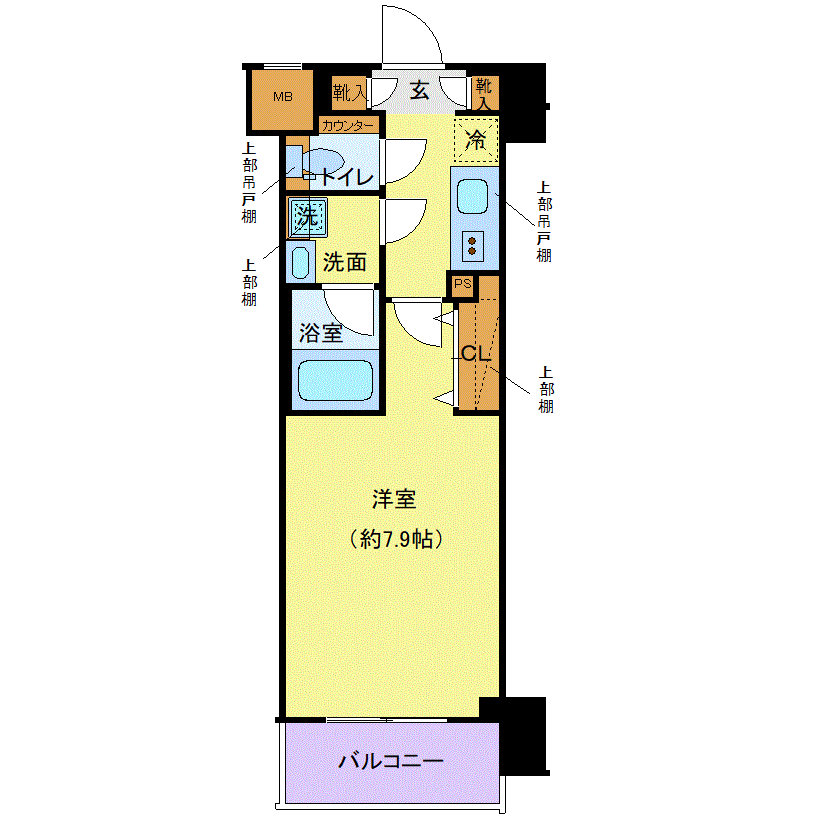 クレヴィスタ練馬桜台Ⅱ(1K/2階)の間取り写真