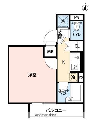 ルーブル永福町弐番館(1K/2階)の間取り写真