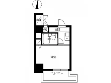 スカイコート下高井戸(ワンルーム/12階)の間取り写真