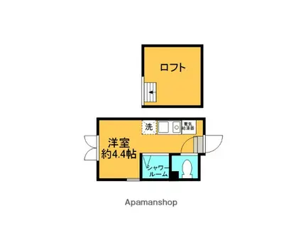 フレシール笹塚A(ワンルーム/2階)の間取り写真
