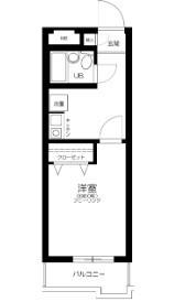 トップ上石神井(1K/2階)の間取り写真