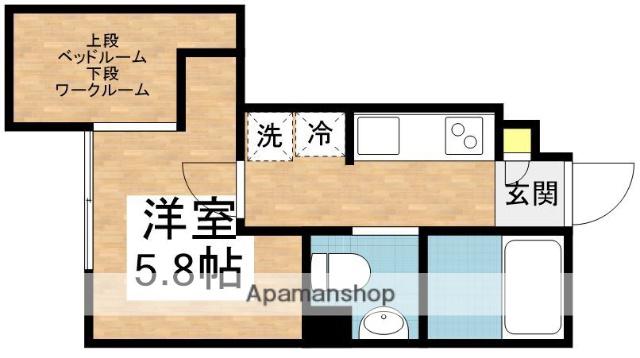 ソレイユ レザミ(1K/1階)の間取り写真