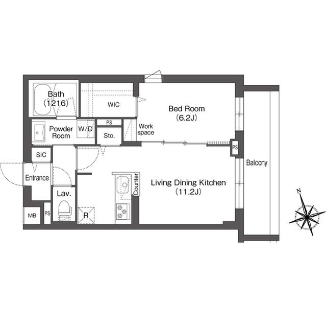 AIFLAT方南町(1LDK/2階)の間取り写真
