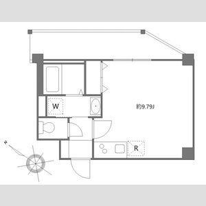 ケーディーエックスレジデンス上野毛(ワンルーム/4階)の間取り写真