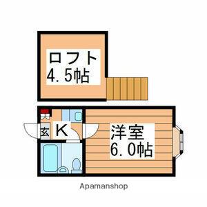 メゾンドアロー小金井(1K/1階)の間取り写真