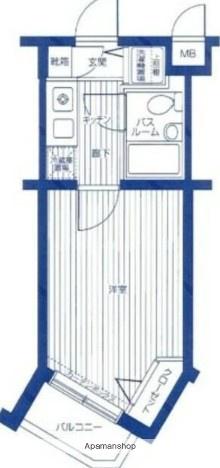 フェニックス芦花公園駅前弐番館(ワンルーム/1階)の間取り写真
