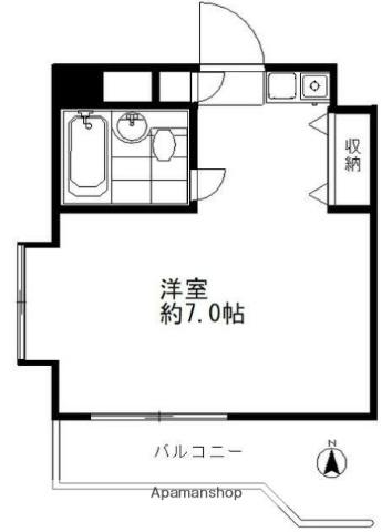 VOルサリーノ節和(ワンルーム/8階)の間取り写真
