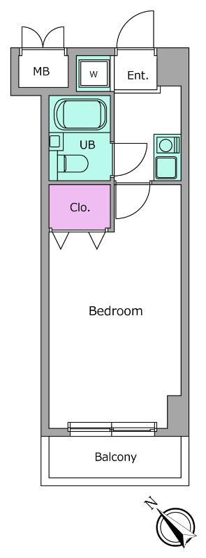 ビエラコート桜台(1K/3階)の間取り写真
