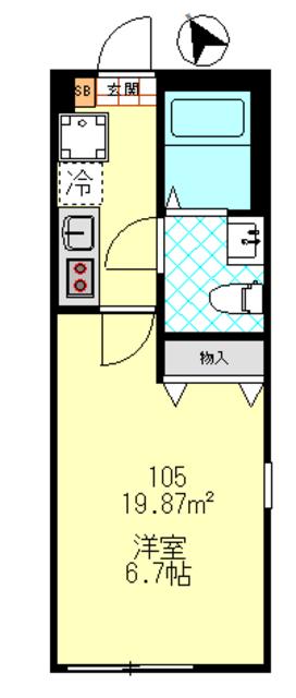 パルク井の頭(1K/1階)の間取り写真