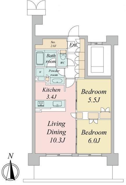 トラープランド蒼麗館(2LDK/5階)の間取り写真