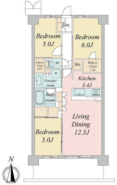 トラープランド蒼麗館(3LDK/1階)の間取り写真