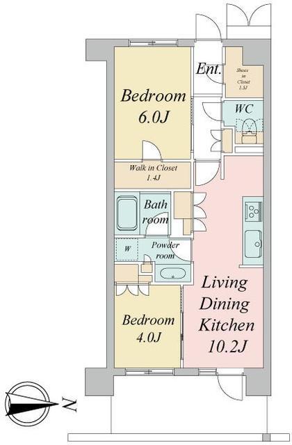トラープランド蒼麗館(2LDK/3階)の間取り写真